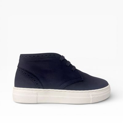 MT18063 Andrea Montelpare enkelllaarsje Nubuck  Bleu night