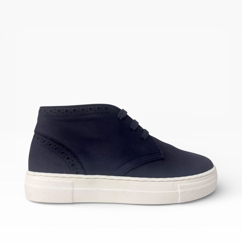 MT18063 Andrea Montelpare enkelllaarsje Nubuck  Bleu night