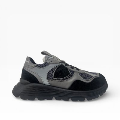 82151 Philippe Model jongens sneaker zwart/grijs