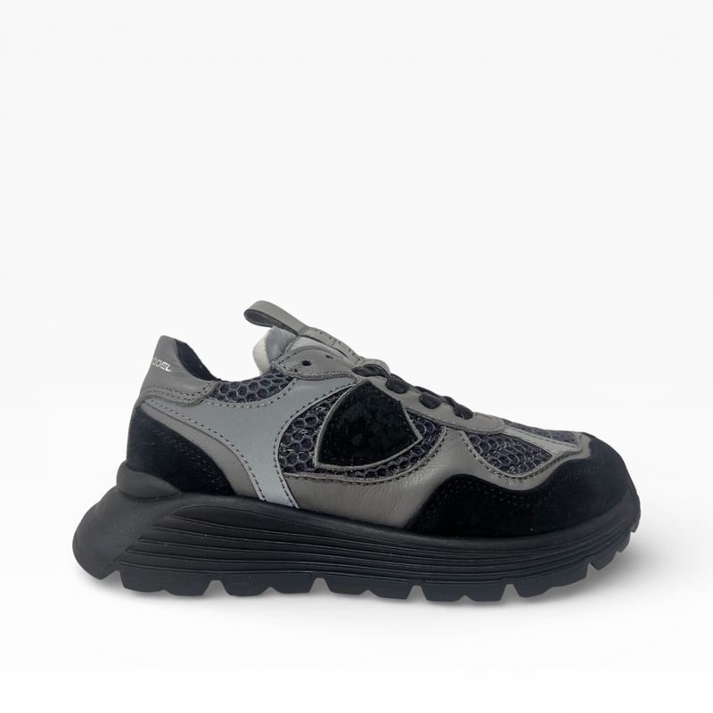82151 Philippe Model jongens sneaker zwart/grijs