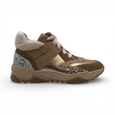225844-414 Meisjes sneaker Cody Chunky brown