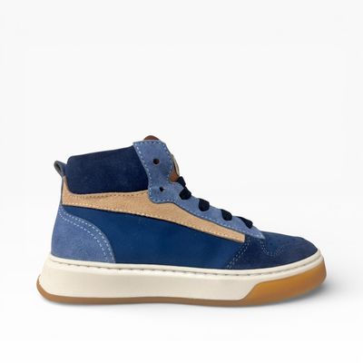 Beberlis half hoge jongens sneaker London bleu