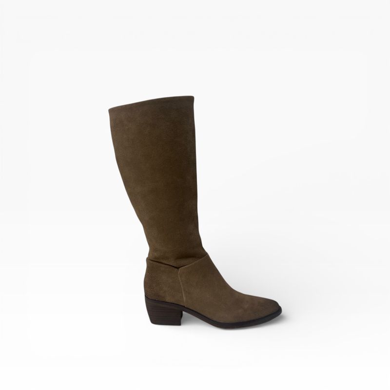 Shoecolate Suede Hoge laars Taupe