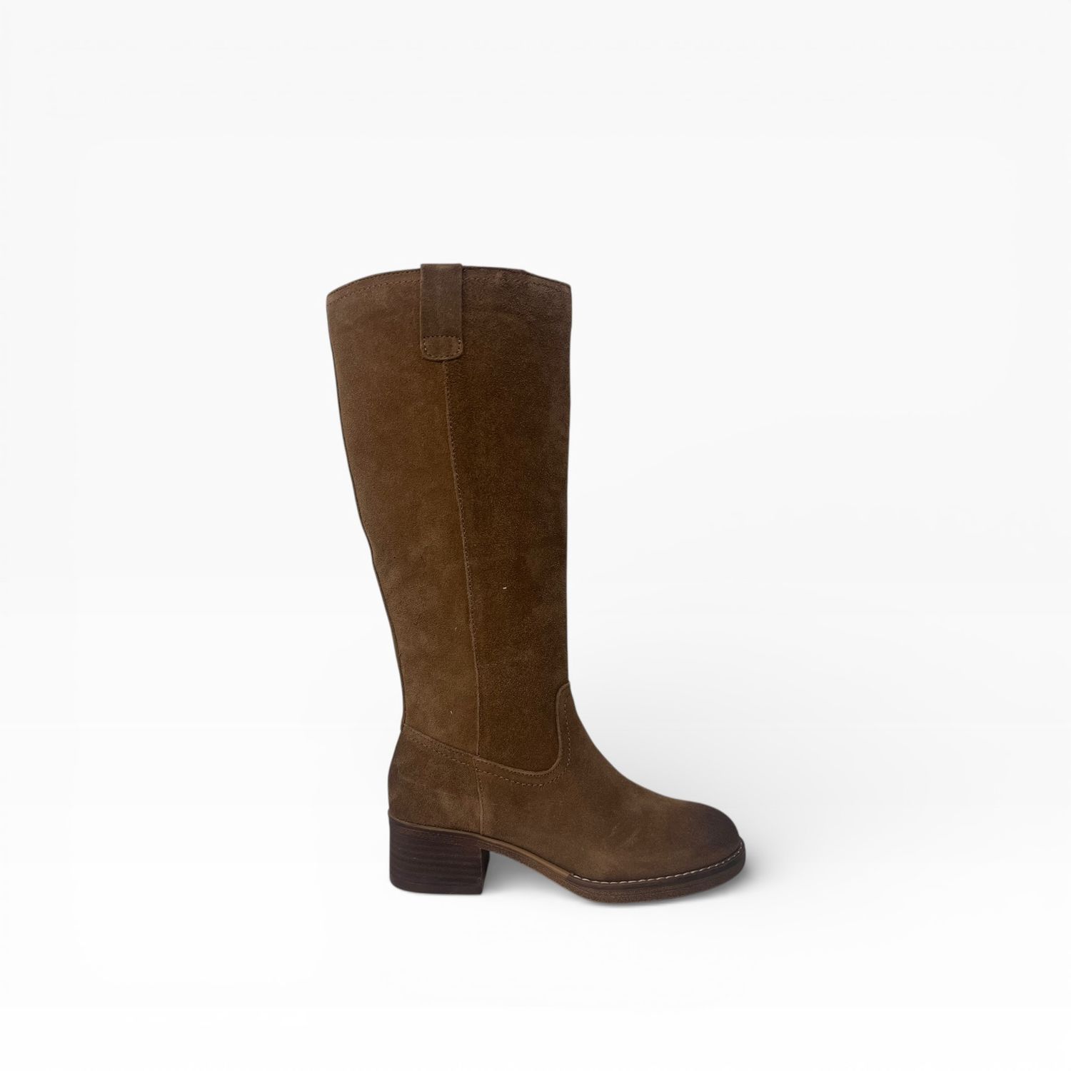 Shoecolate Knie laars Suede licht bruin