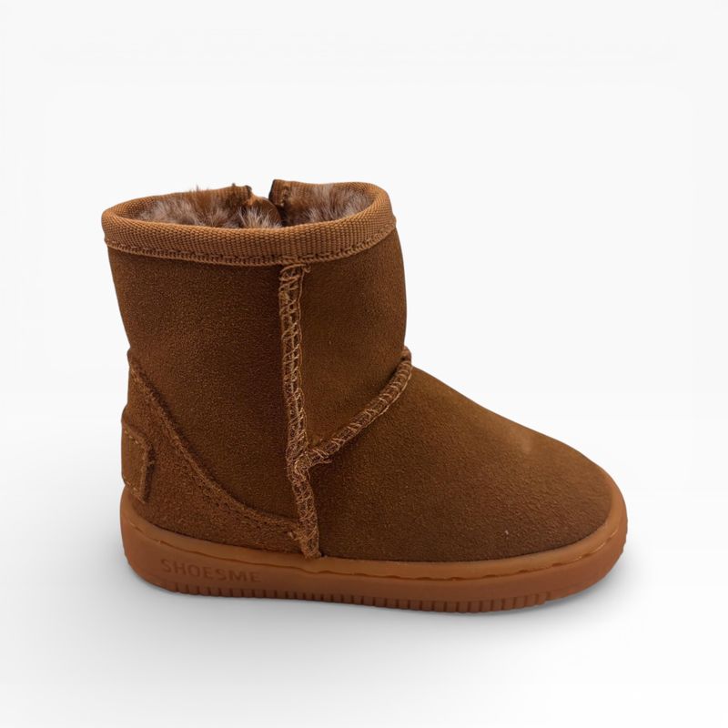 BN25W020-A shoesme cognac booty met fluffy