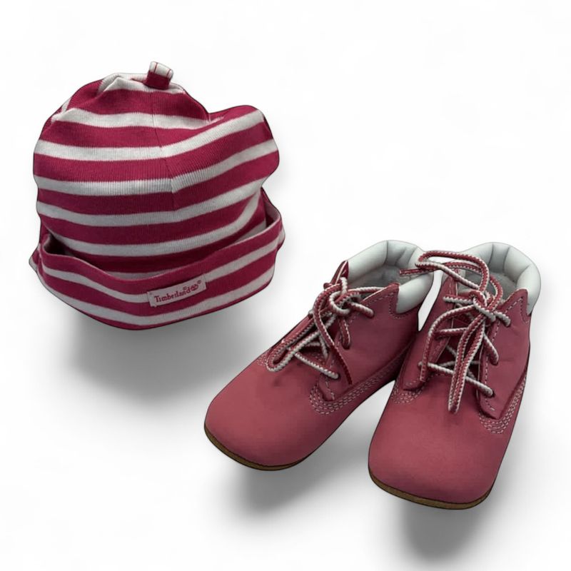 Timberland crib set pink