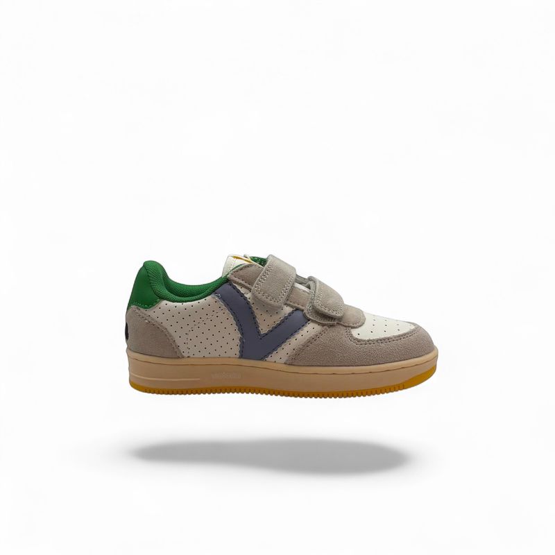 124128 Victoria sneaker met klittenband verde
