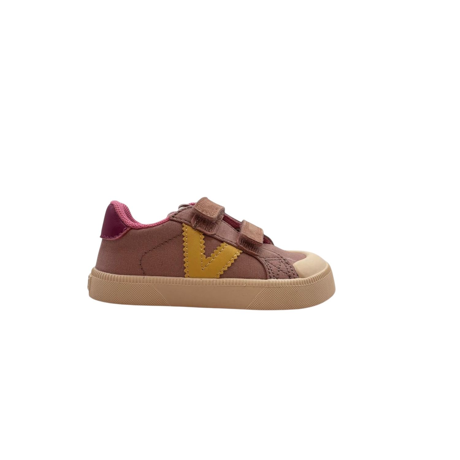 1356104 Victoria Barefoot sneaker met klittenband rosa