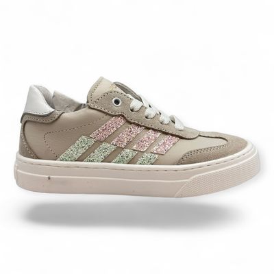 6903CL Poldino meisjessneaker Beige met glitter