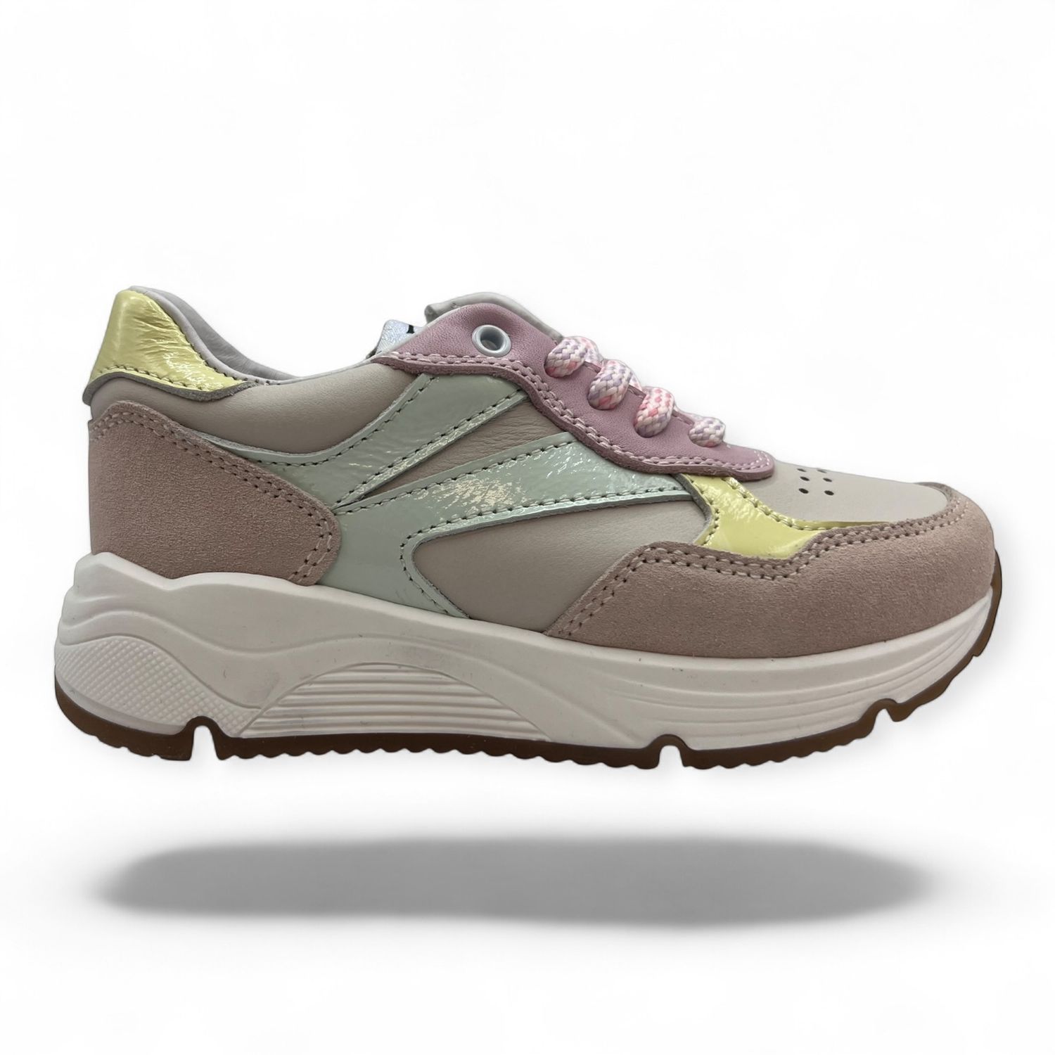 6533YM Poldino Running sneaker silver/pink/ment