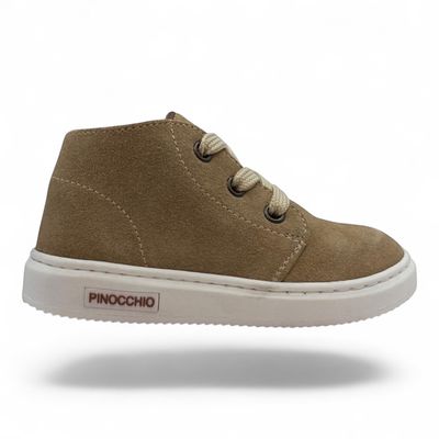 P1855 half hoog jongen schoen naturel combi