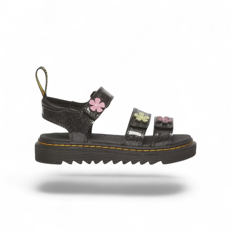 Dr. Martens Klaire gecoat glitter klittenband sandaal