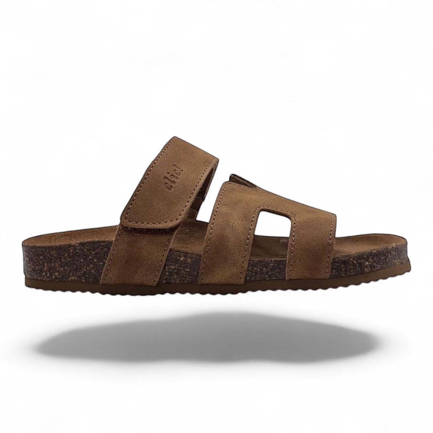 Clic Slipper klittenband suede cognac