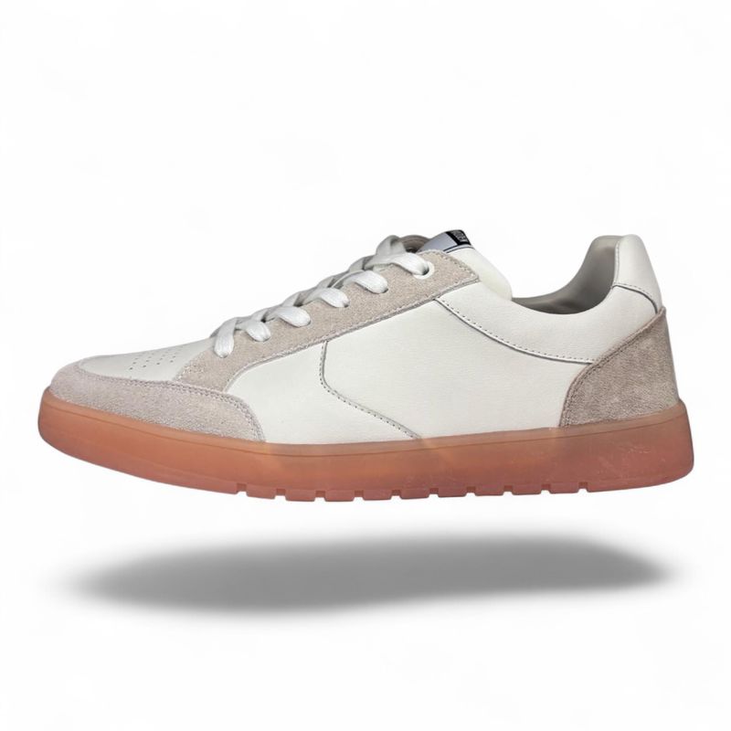 Sneaker Leobardo Suede Leather Grey White