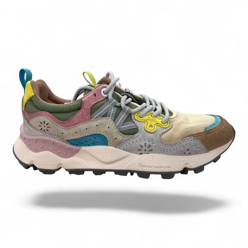 YAMANO 3 WOMAN SUEDE/CANVAS/ BEIGE-WHITE-IVORY