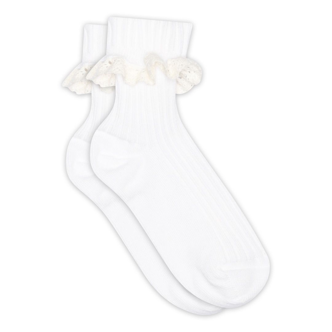 Julia socks - lace, Colour: White, Size: 22/24