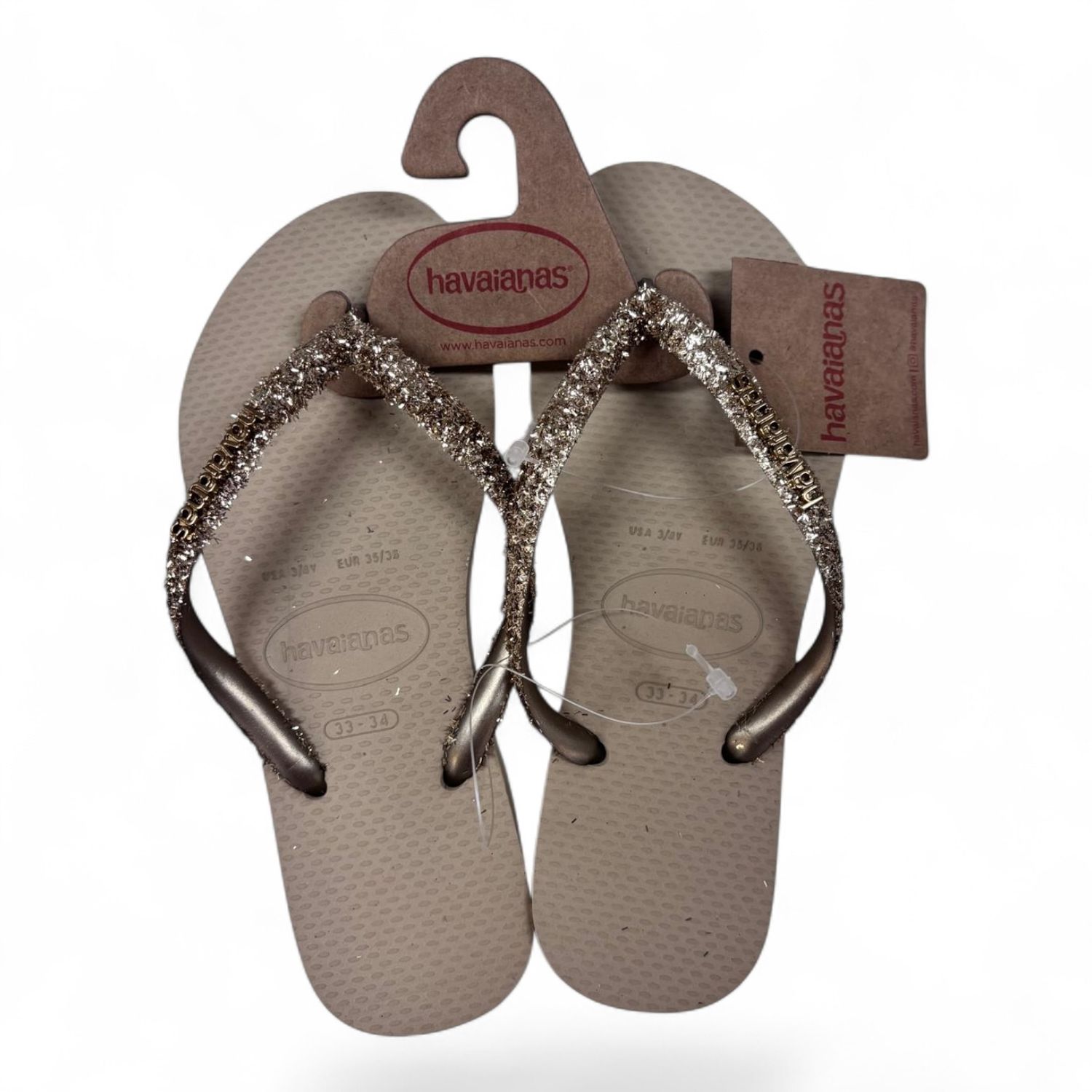 havaianas slim glitter sand grey