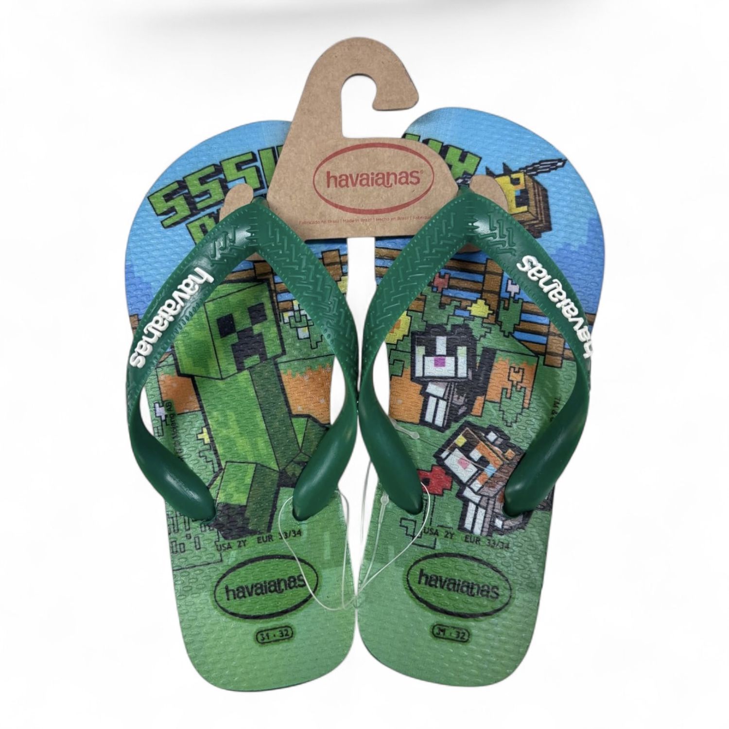 havaianas minecraft slippers