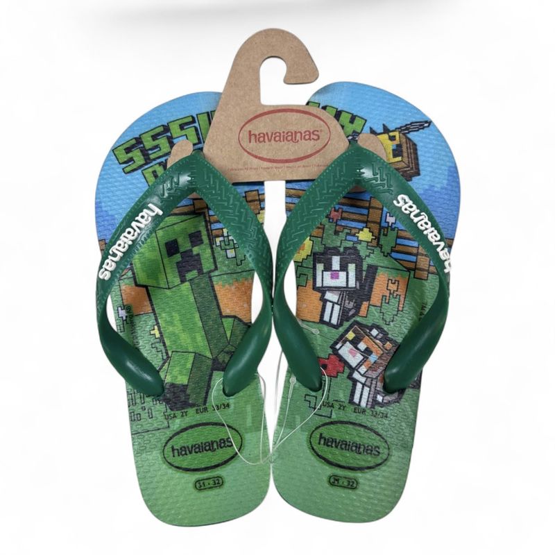 havaianas minecraft slippers