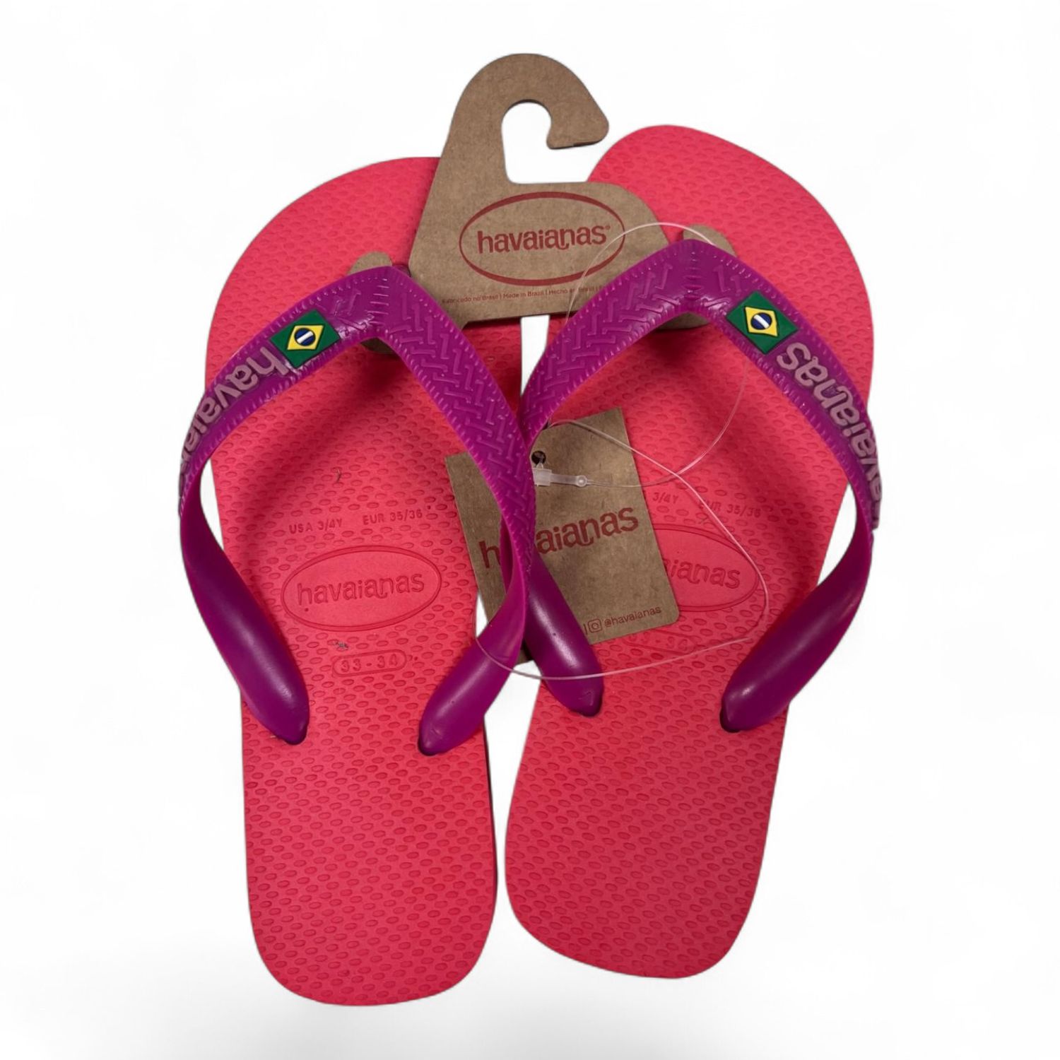 havaianas brasil logo coral pink