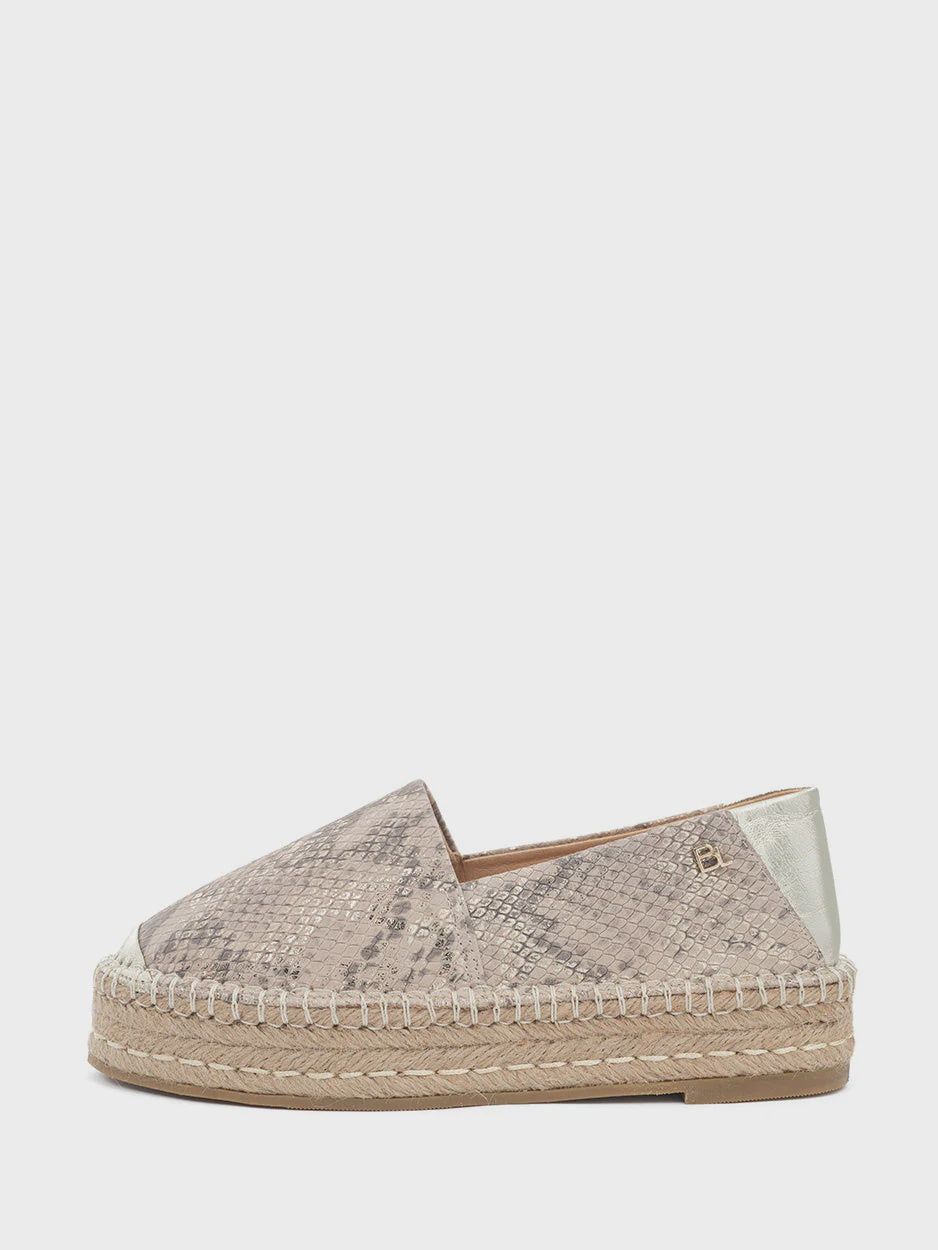 Babouche Jessie | Espadrille Snake Gold