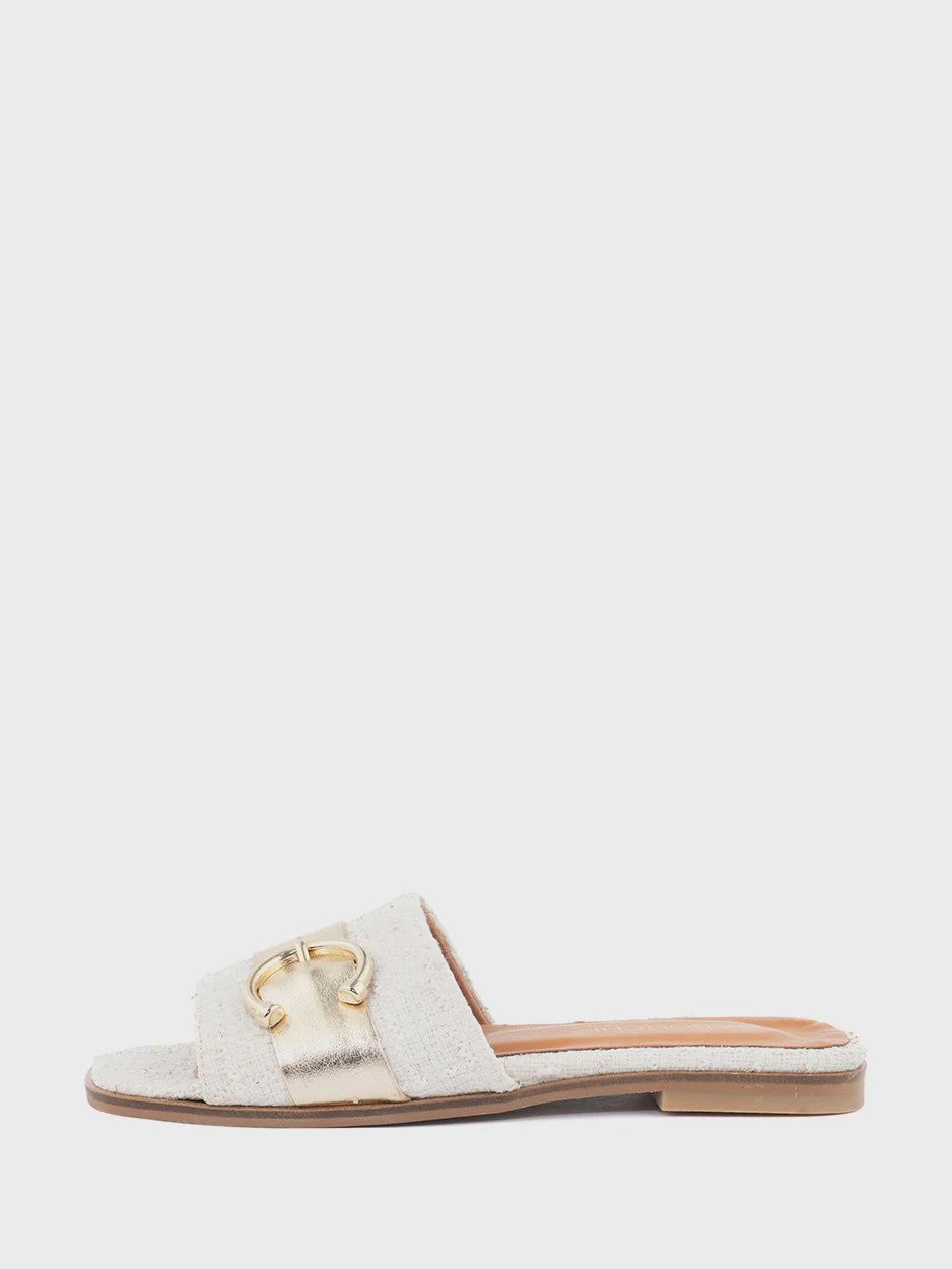 Babouche Rozan | Slipper Off White/Gold