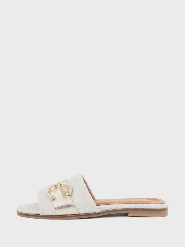 Babouche Rozan | Slipper Off White/Gold