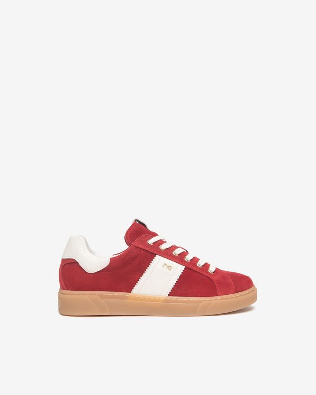 NeroGiardini E613005D Women's Suede and Leather Sneakers Red