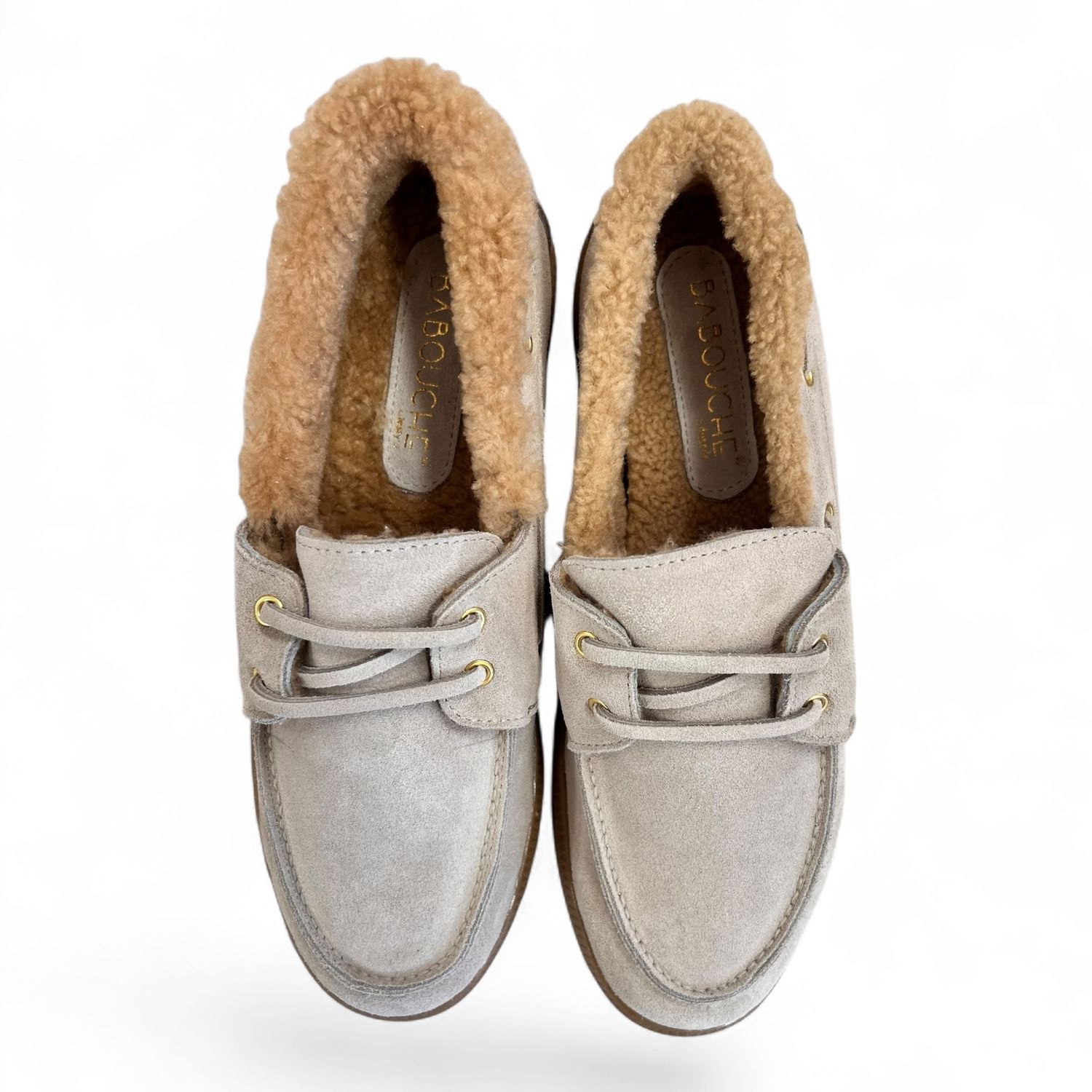 Babouche liona loafer beige bont