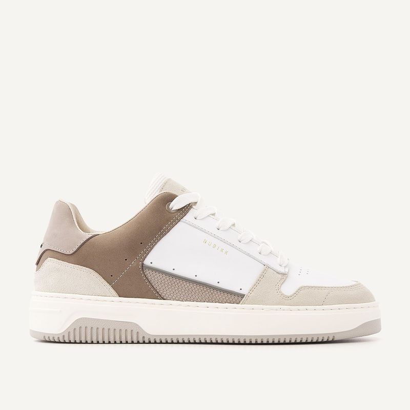 Nubikk Man Basket Courtside White Combi Taupe