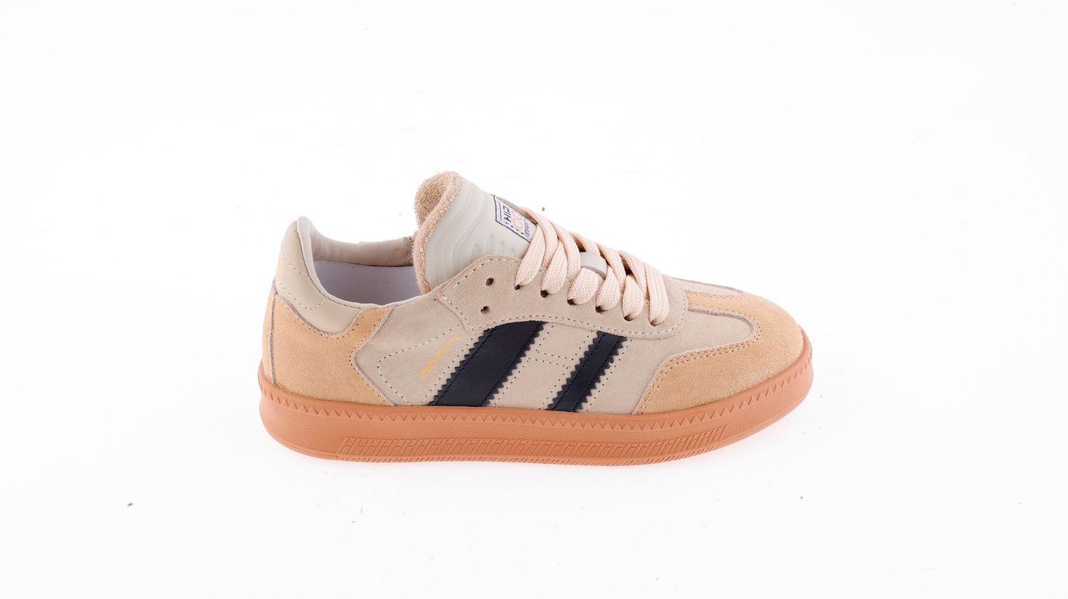 H1090 Sneaker Beige Blauw suede