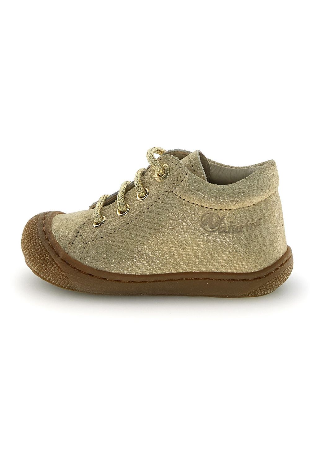 NATURINO COCOON SUEDE GLITTER PLATINUM
