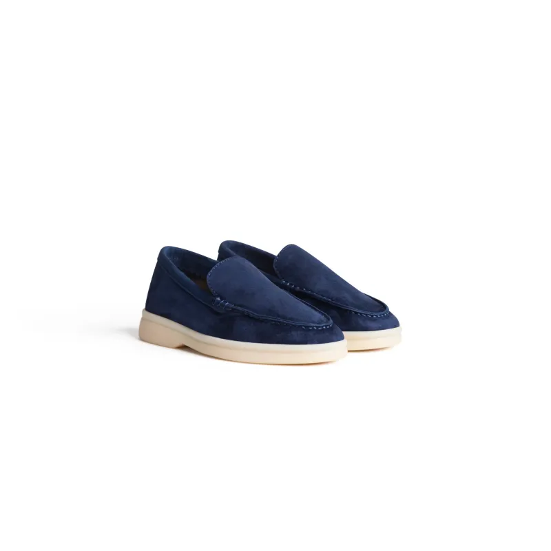 Alucci Dark Blue Portofino Loafers Kids