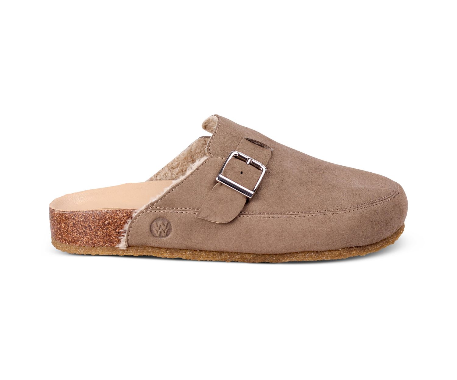 World Walker Mocassin Moc-A-Slip Biob. Microfibre/Fur – Mid Brown