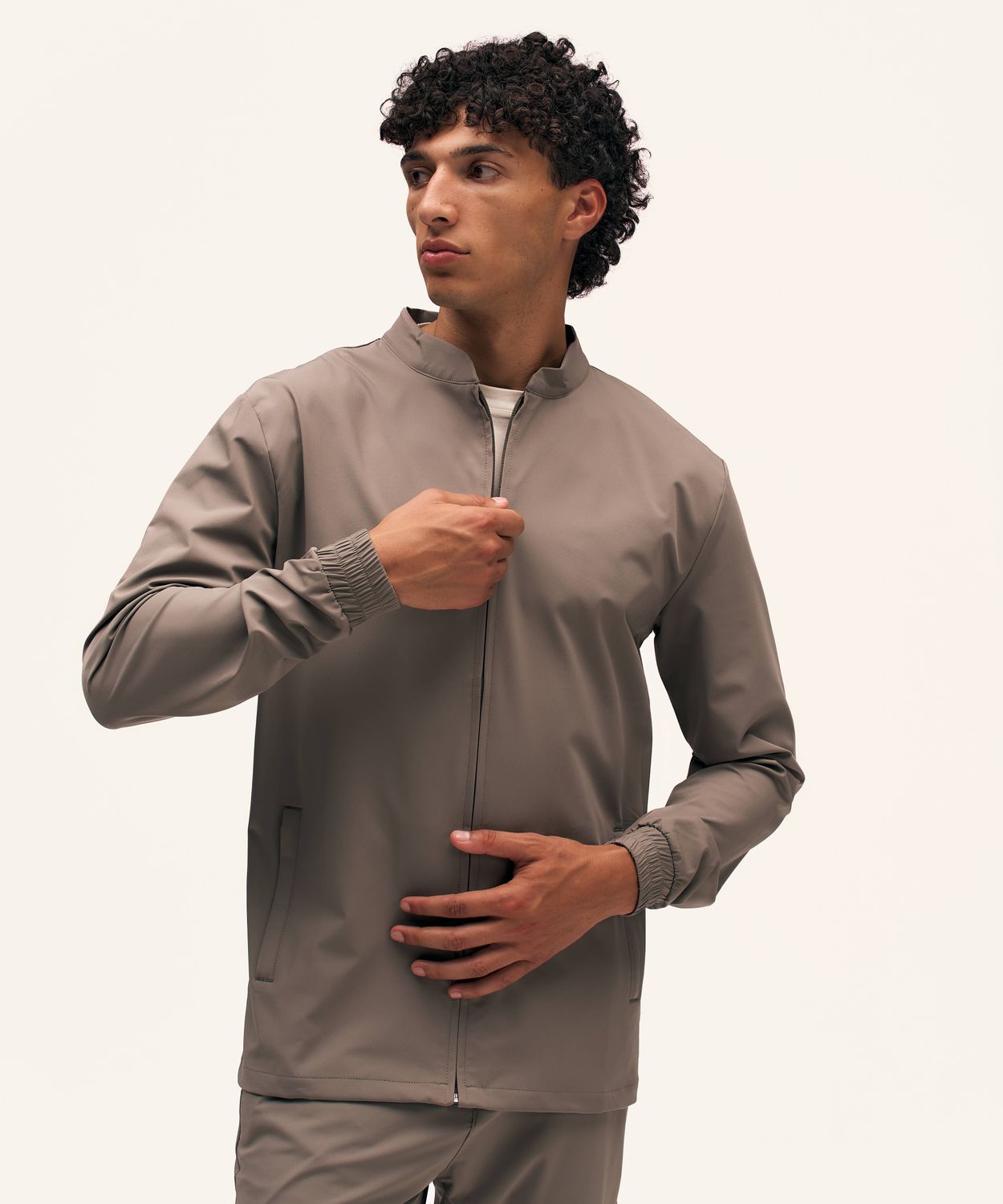 Tria D'oro Tracksuit Jacket Taupe