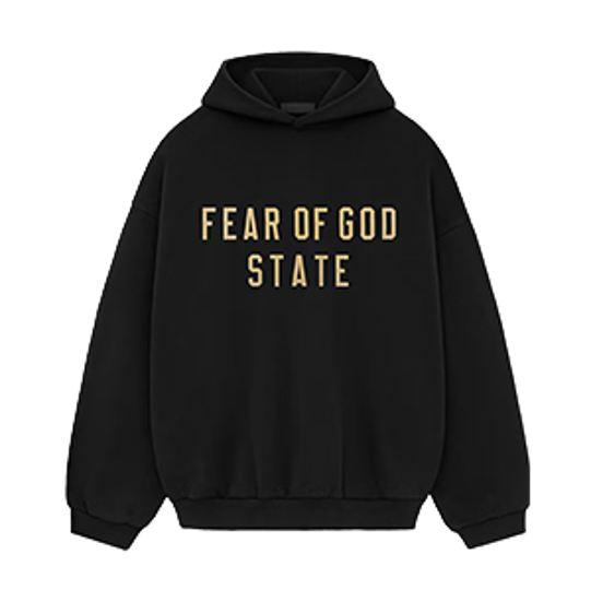 Essentials Fear of God State Black Hoodie Fleece