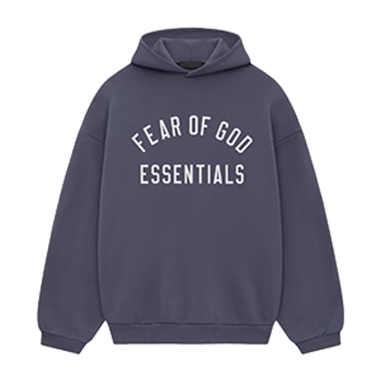 Essentials Fear of God Fleece Hoodie Marine