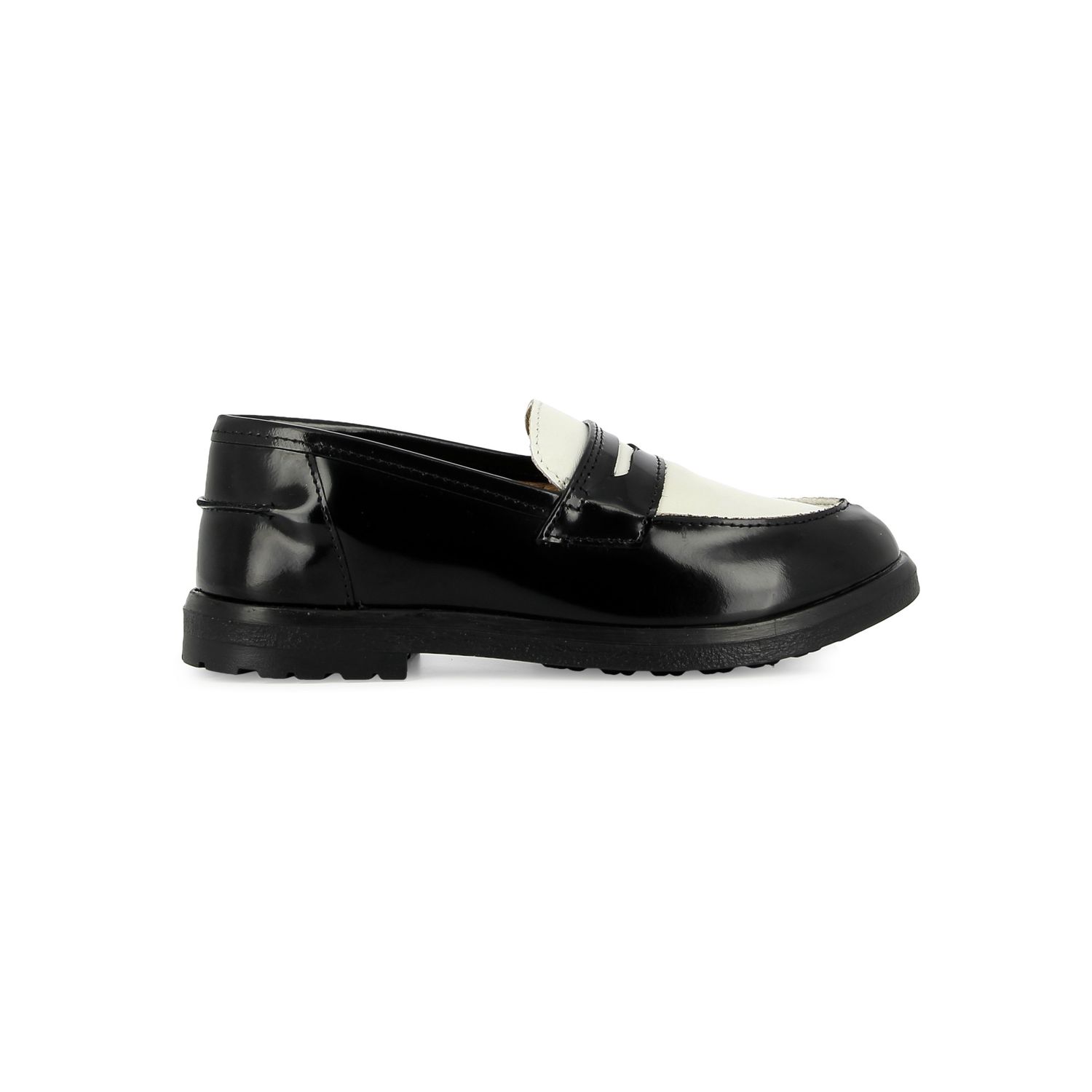 Pom d Api College Loafer Black White