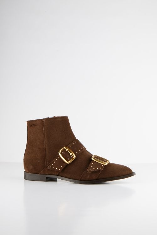 DWRS Karby suède enkellaars Dark Brown