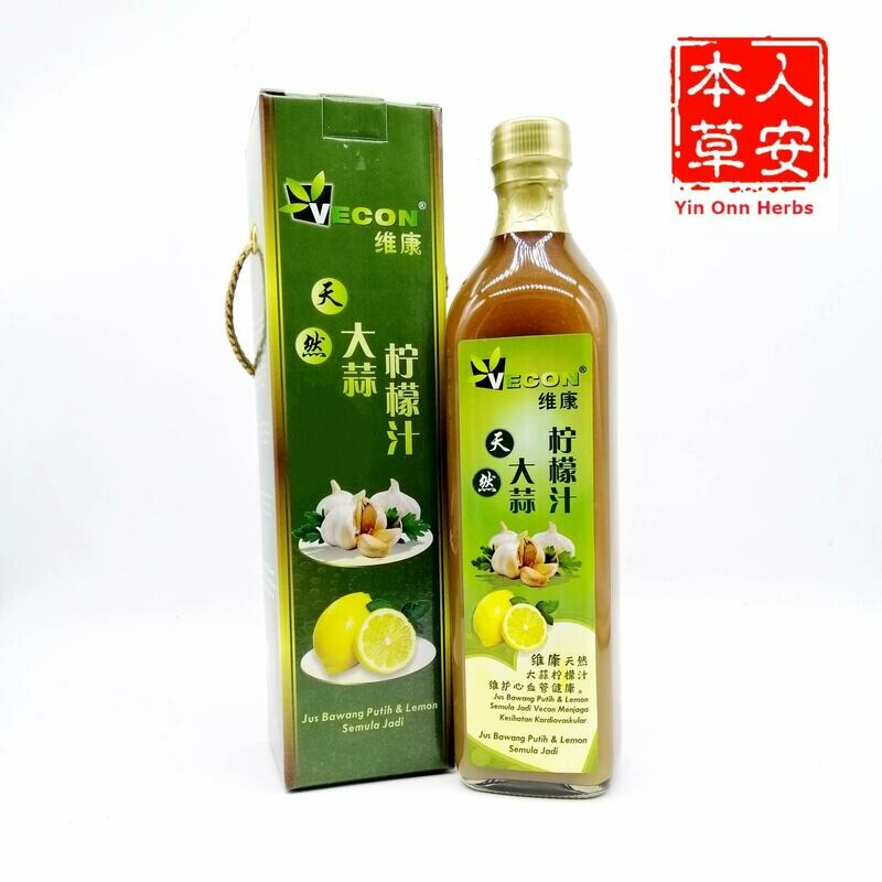 维康大蒜柠檬汁 750ml Vecon Jus Bawang Putih &amp; Lemon Semula Jadi