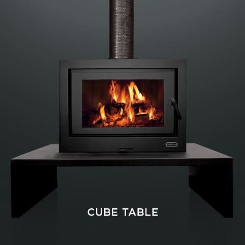 Kemlan See Through Cube Freestanding Wood Heater (Double Sided)