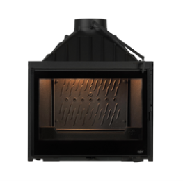 Cheminees-Seguin Europa 7 Cast Iron Fireplace, Black Line Glass: Yes, Door Type: Swing Door Only, Glass Style: Single Fronted