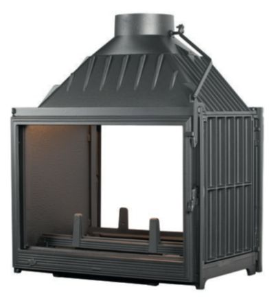 Cheminees-Seguin MultiVision 8000 Cast Iron Fireplace, Firebox: Double Sided- 2 Swing Doors