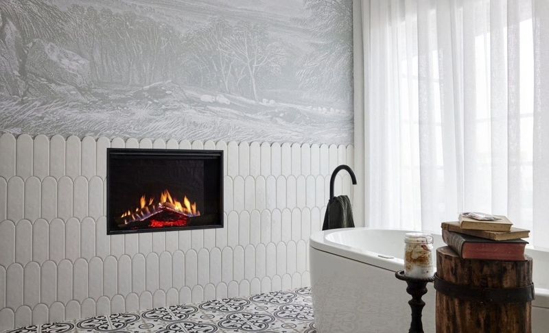 Rinnai LS800 Flametech Gas Fireplace Single Sided