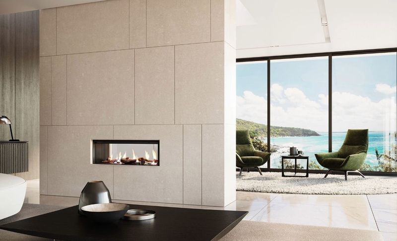 Rinnai LS1000 Flametech Gas Fireplace Double Sided