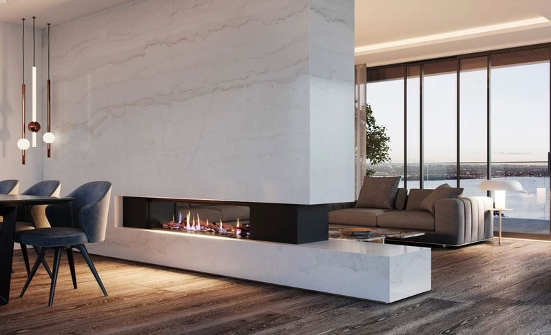 Rinnai LS1500 Gas Fireplace Double Sided