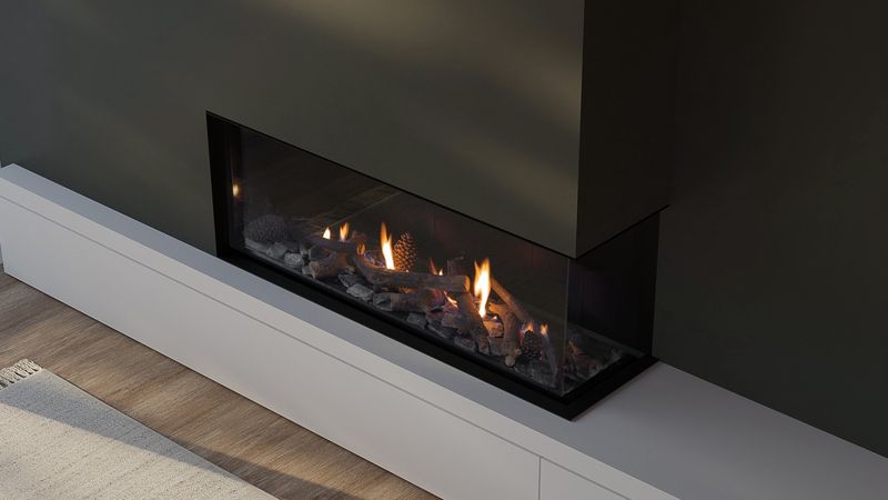 Escea DN1150 Corner Gas Fire Insert