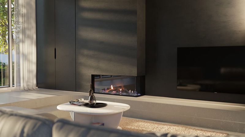 Escea DN1150 Corner Gas Fire Insert