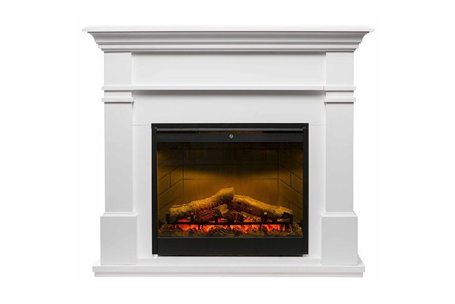 Kenton 2KW White Electric Fireplace Suite