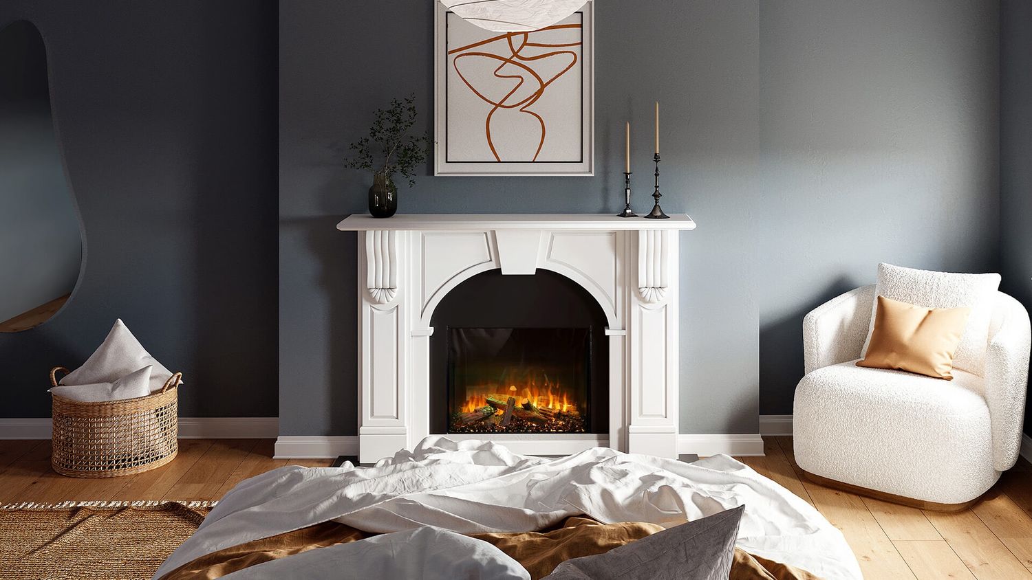 Ambe Square 30&quot; Electric Fireplace